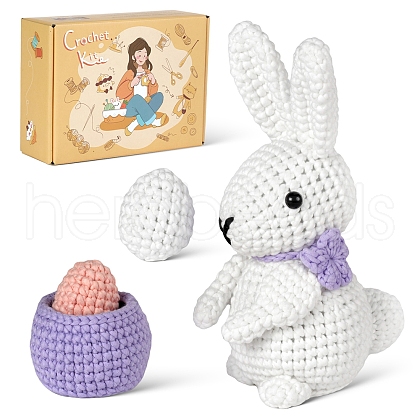 DIY 3D Rabbit Knitting Kits for Beginners PW-WGDE724-01-1