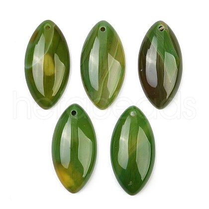Dyed Natural Agate Pendants G-S349-24F-1