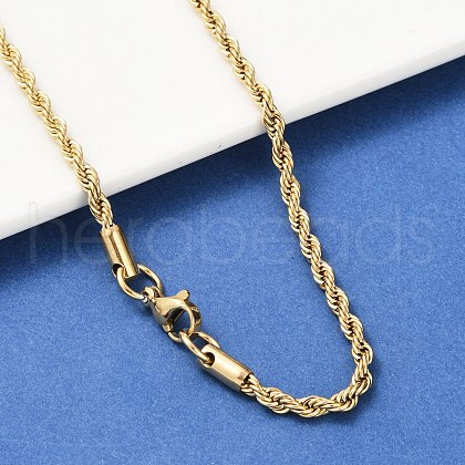 304 Stainless Steel Rope Chain Necklaces NJEW-F226-03G-04-1