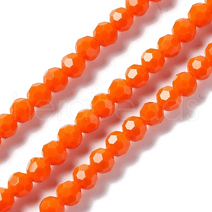 Faceted Glass Beads Strands EGLA-J042-35B-06-1