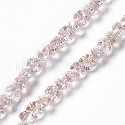 Transparent Electroplate Glass Beads Strands EGLA-L043-AB02-1