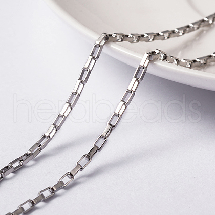 Non-Tarnish 3.28 Feet 304 Stainless Steel Venetain Chains X-CHS-H007-34P-1