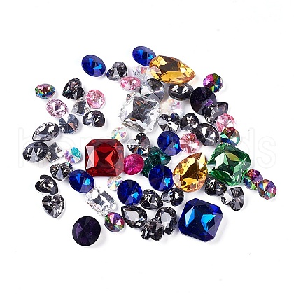 Glass Rhinestone Cabochons/Pendants/Links GLAA-XCP0012-01-1