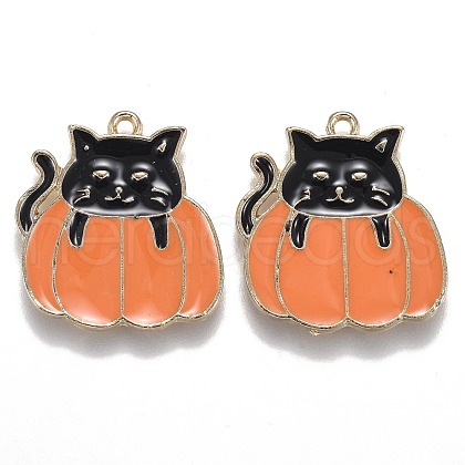 Autumn Theme Alloy Enamel Pendants ENAM-J649-06LG-01-1