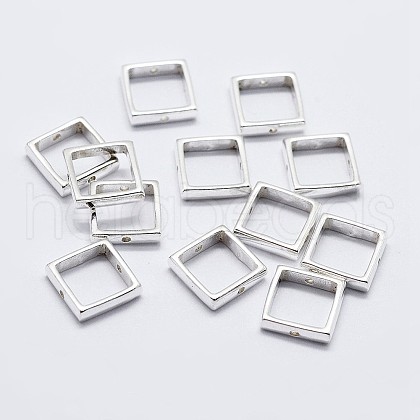 925 Sterling Silver Bead Frames STER-F036-16S-10x10mm-1