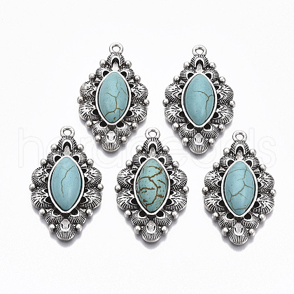 Tibetan Style Alloy Pendants X-PALLOY-R113-010-RS-1