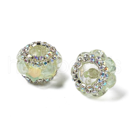 Acrylic Rhinestone Rondelle Beads OACR-S048-02H-1