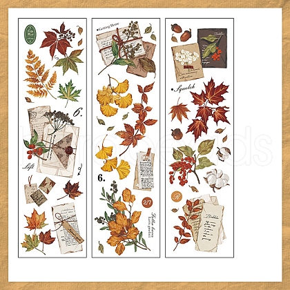 6Pcs 3 Styles PET Stickers AJEW-S040-03B-1