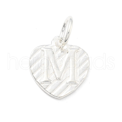 925 Sterling Silver Heart with Capital Letter Charms STER-S009-13M-S-1