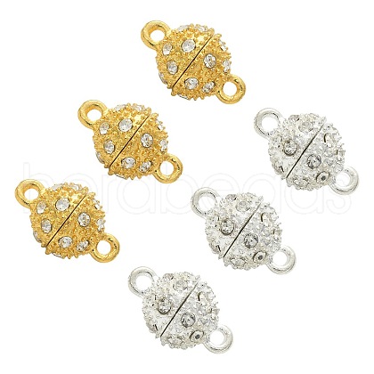 20 Sets 2 Colors Brass Magnetic Clasps KK-CJ0001-85-1