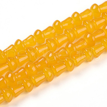 Baking Painted Glass Beads Strands DGLA-N007-01F-1