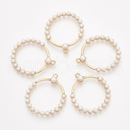 ABS Plastic Imitation Pearl Pendants X-PALLOY-S179-06-1