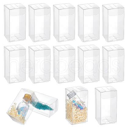 Transparent PET Tea Storage Boxes CON-WH0106-08B-1
