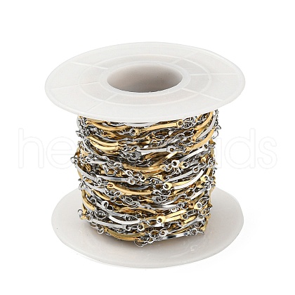 Ion Plating(IP) 304 Stainless Steel Curved Bar Link Chains CHS-M005-04GP-1