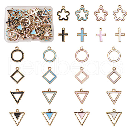 Alloy Enamel Pendants ENAM-TA0002-05G-1