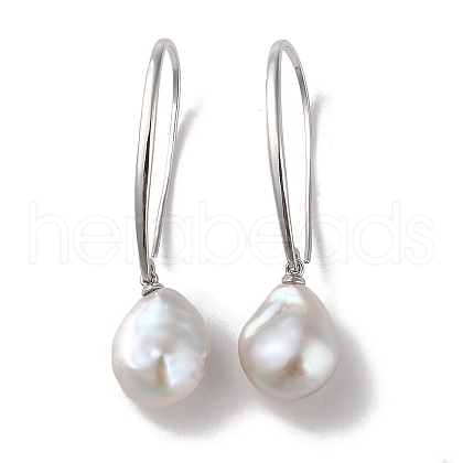 Anti-Tarnish Sterling Silver Dangle Earrings EJEW-C087-06P-1