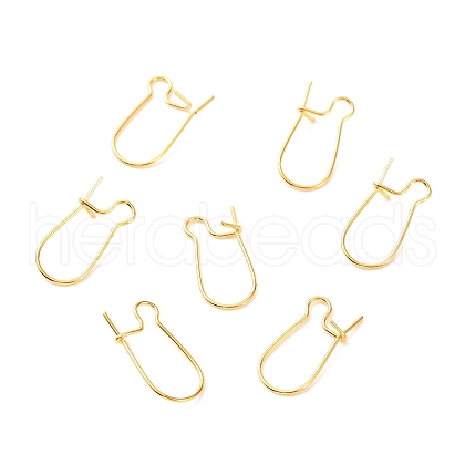 Brass Hoop Earring Findings X-KK-F824-009G-1