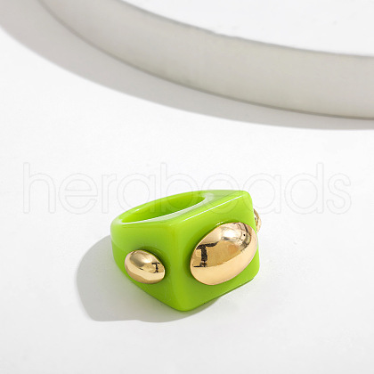 Sweet Style Resin Plastic Finger Rings FS-WG19313-09-1