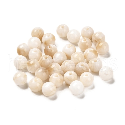 Imitation Jade Acrylic Beads MACR-G066-01G-1