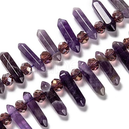 Natural Amethyst Beads Strands G-H247-03-1