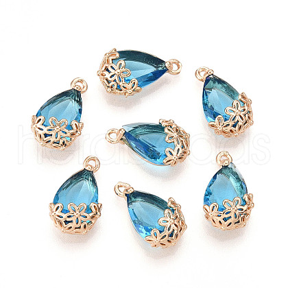 Transparent Glass Pendants GLAA-T007-05A-1