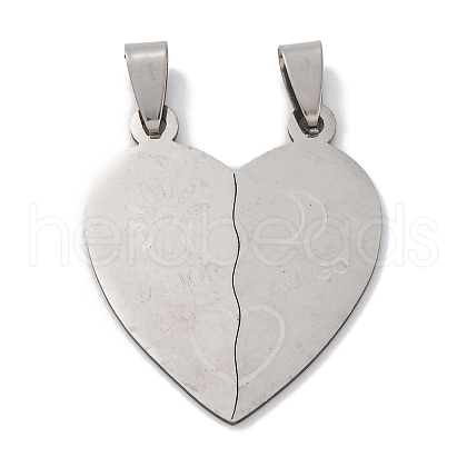 201 Stainless Steel Pendants STAS-Q342-43P-1