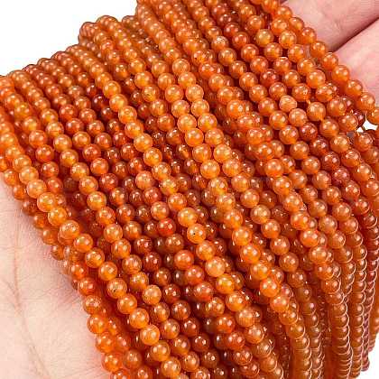 Natural Red Aventurine Beads Strands G-M438-A09-01-1