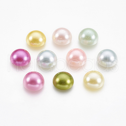 ABS Plastic Imitation Pearl Cabochons SACR-S738-12mm-M-1