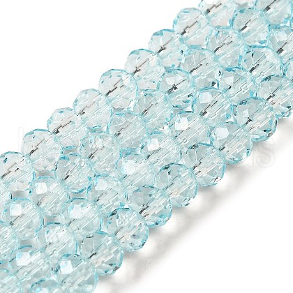 Transparent Baking Paint Glass Beads Strands X1-DGLA-A034-T6mm-D06-1