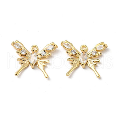 Brass Micro Pave Cubic Zirconia Pendants KK-H460-52G-1