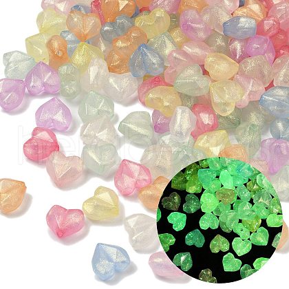 Luminous Transparent Acrylic Beads OACR-B031-13-1