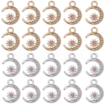 SUNNYCLUE 40Pcs 2 Colors Alloy Pendants FIND-SC0011-34-1