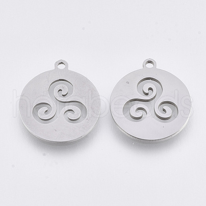 Tarnish Resistant 201 Stainless Steel Pendants X-STAS-T044-89P-1