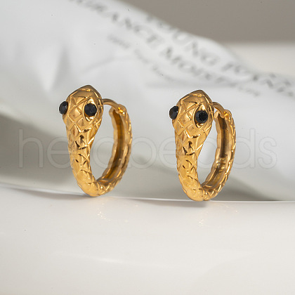 Elegant Stainless Steel Snake Hoop Earrings ZH3704-1-1