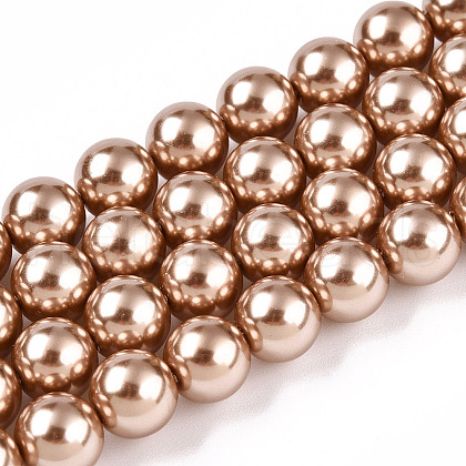 Glass Pearl Beads Strands HY-G002-01D-06-1