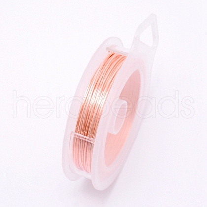 Round Copper Craft Wire CWIR-WH0001-0.8mm-16-1