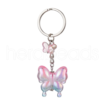 Glass & Acrylic Butterfly Keychain KEYC-JKC00649-01-1