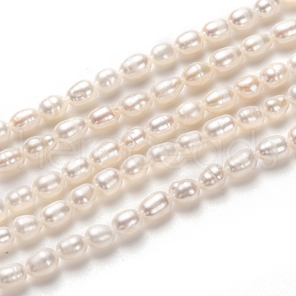 Natural Cultured Freshwater Pearl Beads Strands PEAR-L033-58-01-1
