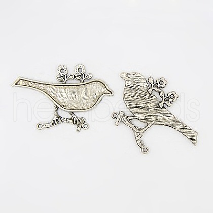 Tibetan Style Big Pendant Settings for Enamel X-TIBEP-292-AS-FF-1