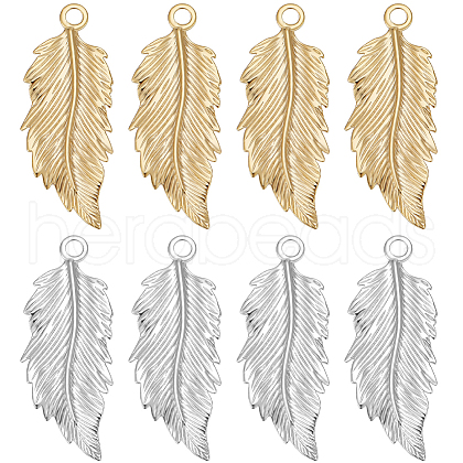 Beebeecraft 20Pcs 2 Colors Brass Pendants KK-BBC0011-26-1