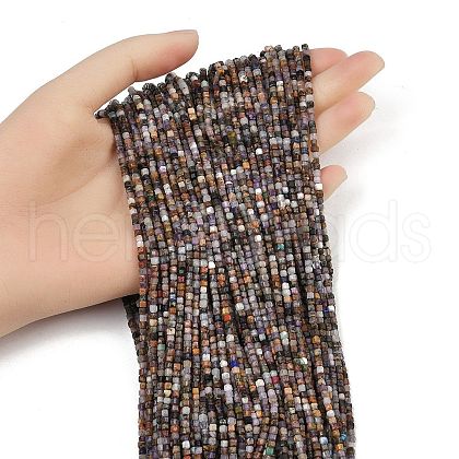 Natural Purple Fluorite Beads Strands G-RM2025-D51-2x2mm-1