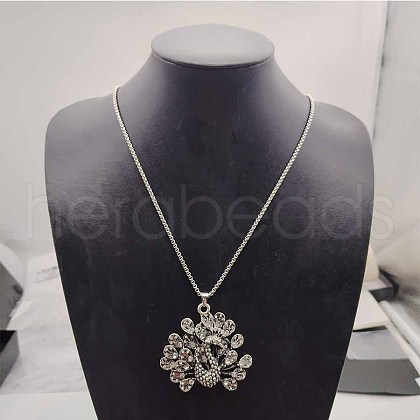 Alloy Peacock Pendant Necklace VT8794-1