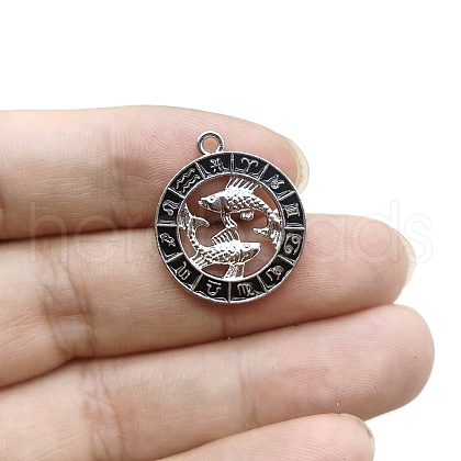 Constellation Themes Alloy Rhinestone Pendants PW-WG6B97D-05-1