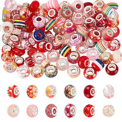 Unicraftale 2Set 2 Colors Acrylic & Resin & Polymer Clay Rhinestone European Beads FIND-UN0015-83-1
