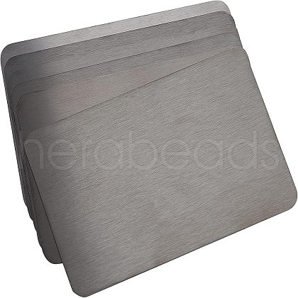  201 Stainless Steel Thermal Transfer Cards DIY-NB0007-25-1