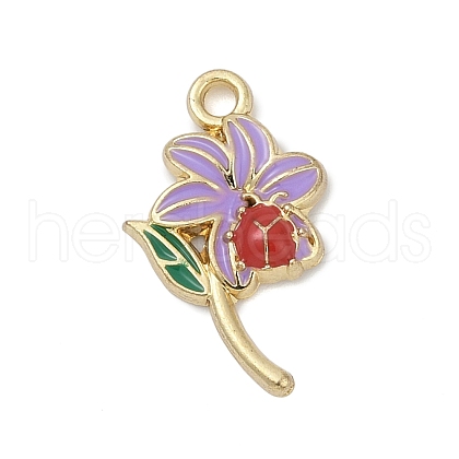 Alloy Enamel Pendants PALLOY-V003-01G-04-1