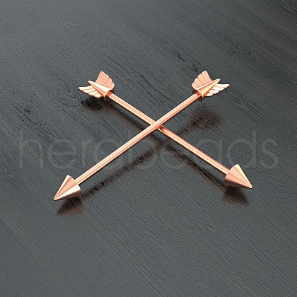 316L Surgical Stainless Steel Arrow Bar Industrial Barbell Cartilage Earrings FS-WG6688D-08-1