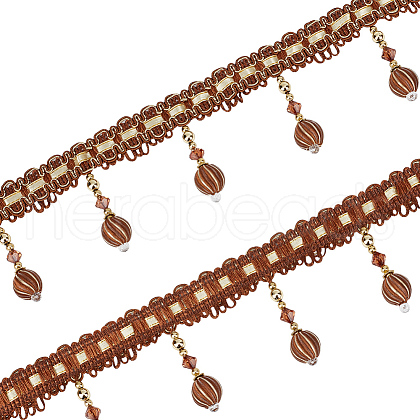 Curtain Plastic Beaded Fringe Trim OCOR-WH0090-69A-1