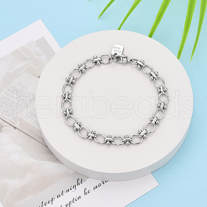 Brass Chain Bracelets BJEW-N032-03P-1