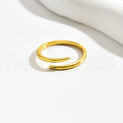 Minimalist 925 Sterling Silver Adjustable Cuff Open Rings QW6427-1